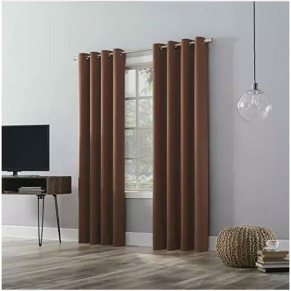 Sun Zero Nordic Theater Grade  100% Blackout  Curtain Single Panel 52x63in Terra - Picture 7 of 8